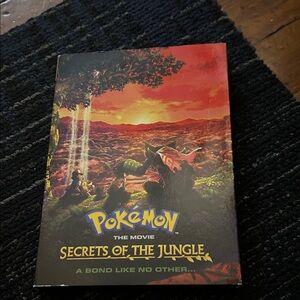Pokemon Secrets of the Jungle Movie Cover - Red and Gold